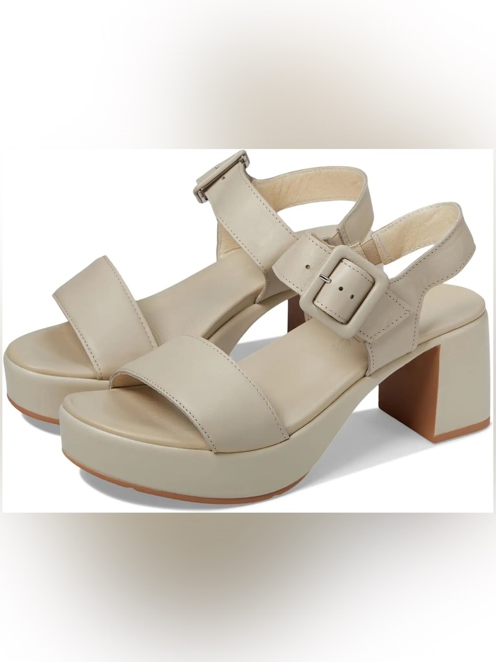 Naot Glamour Platform Sandal Soft Ivory